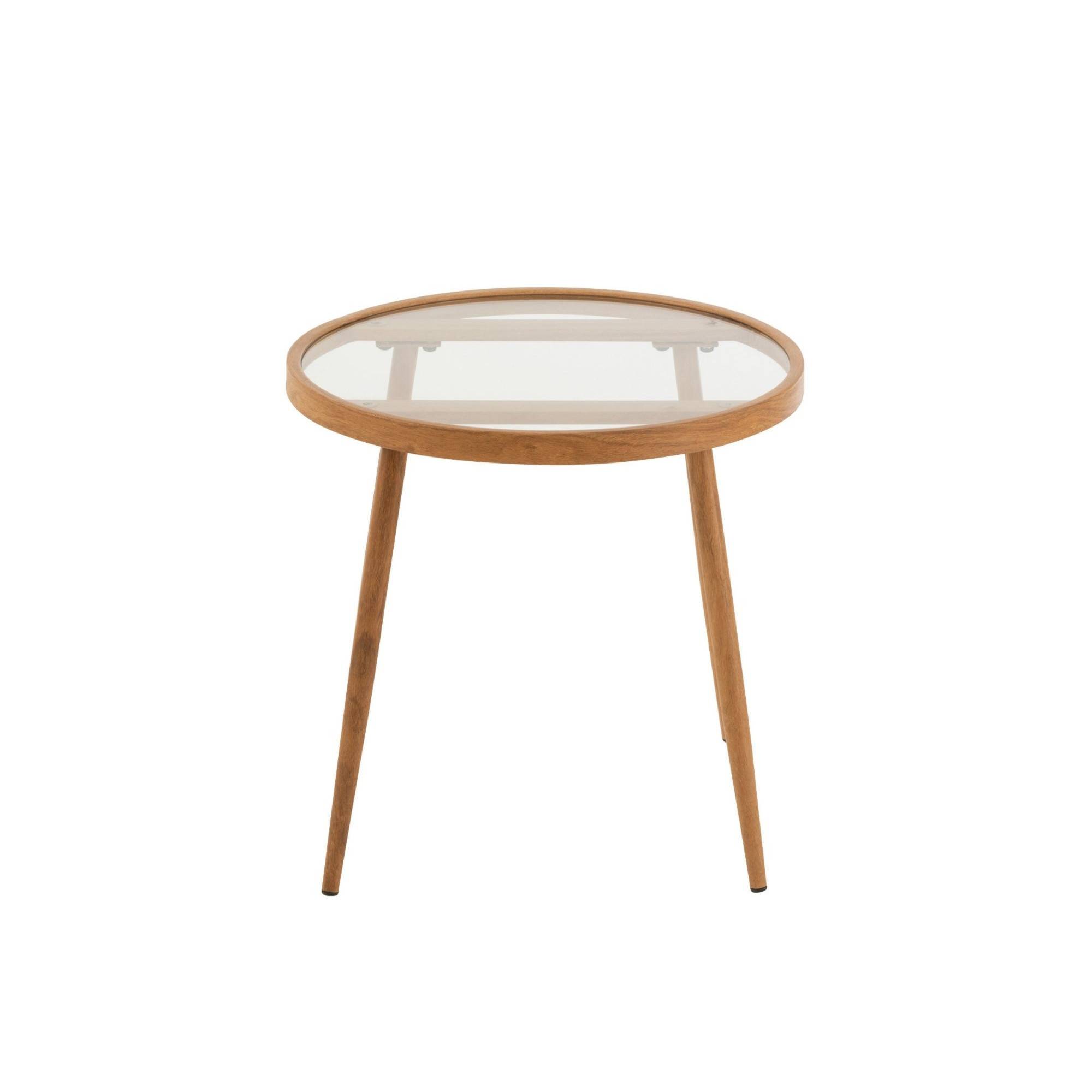 Autre - Table basse ronde en métal et verre D50 (lot de 2) - MALAGA - Imagen 4