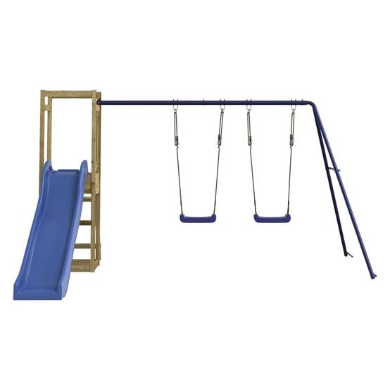 Helloshop26 - Aire de jeux d'extérieur balançoires toboggan portiques robuste jeux jardin 308 x 321 x 169 cm bois de pin imprégné - Imagen 2