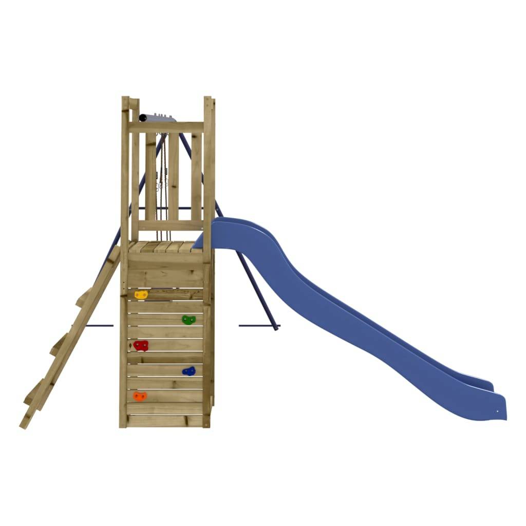 Helloshop26 - Aire de jeux d'extérieur balançoires toboggan portiques robuste jeux jardin 308 x 321 x 169 cm bois de pin imprégné - Imagen 3