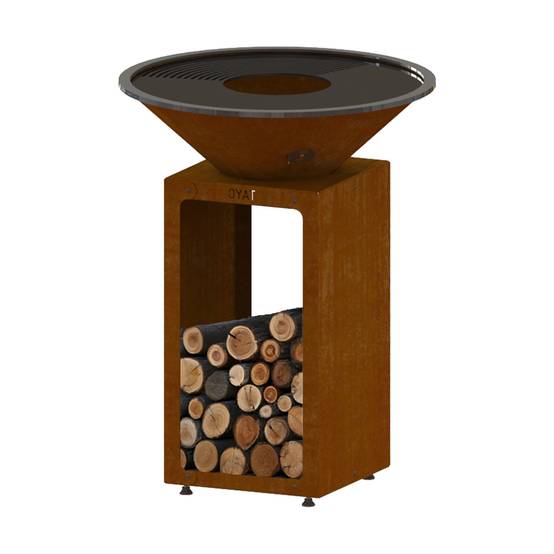 Brasero B.B.O 68 Cognac - Ø65 cm Acier corten - OYAT - Image 1