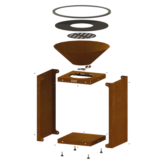 OYAT - Brasero B.B.O 68 Cognac - Ø65 cm Acier corten - OYAT - Image 5
