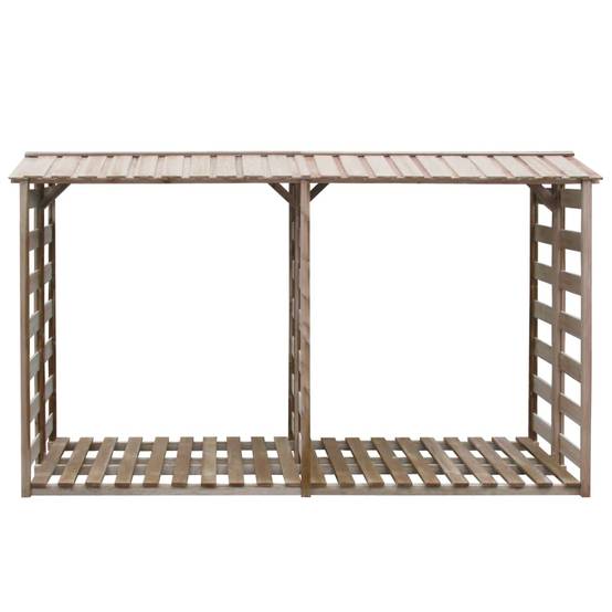 Grand abri-bûches double profond 300x90cm en pin traité pour extérieur – ComfortXL Outdoor Living - Image 2