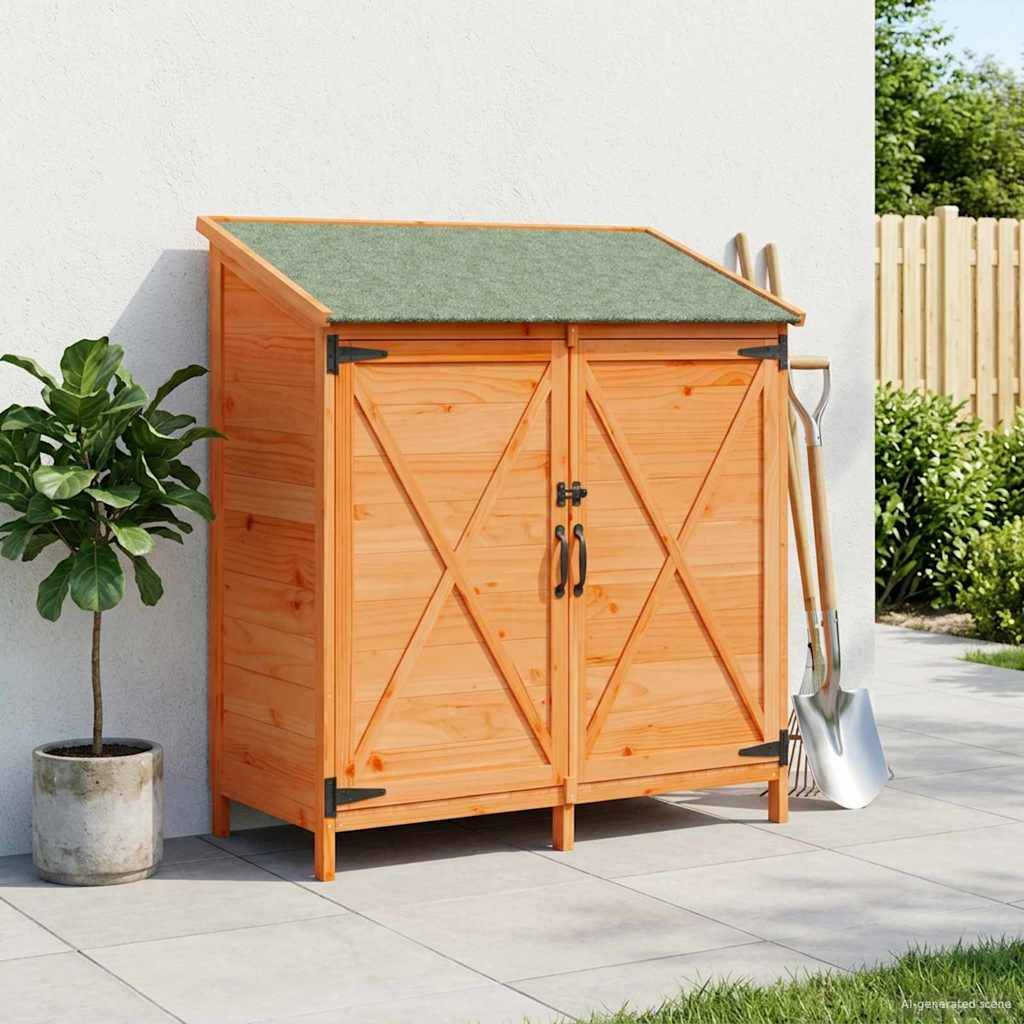 Vidaxl - Abri de jardin Marron 106 x 56 x 113,5 cm Bois de Sapin Massif 0.6m² vidaXL 42033475 - Image 4