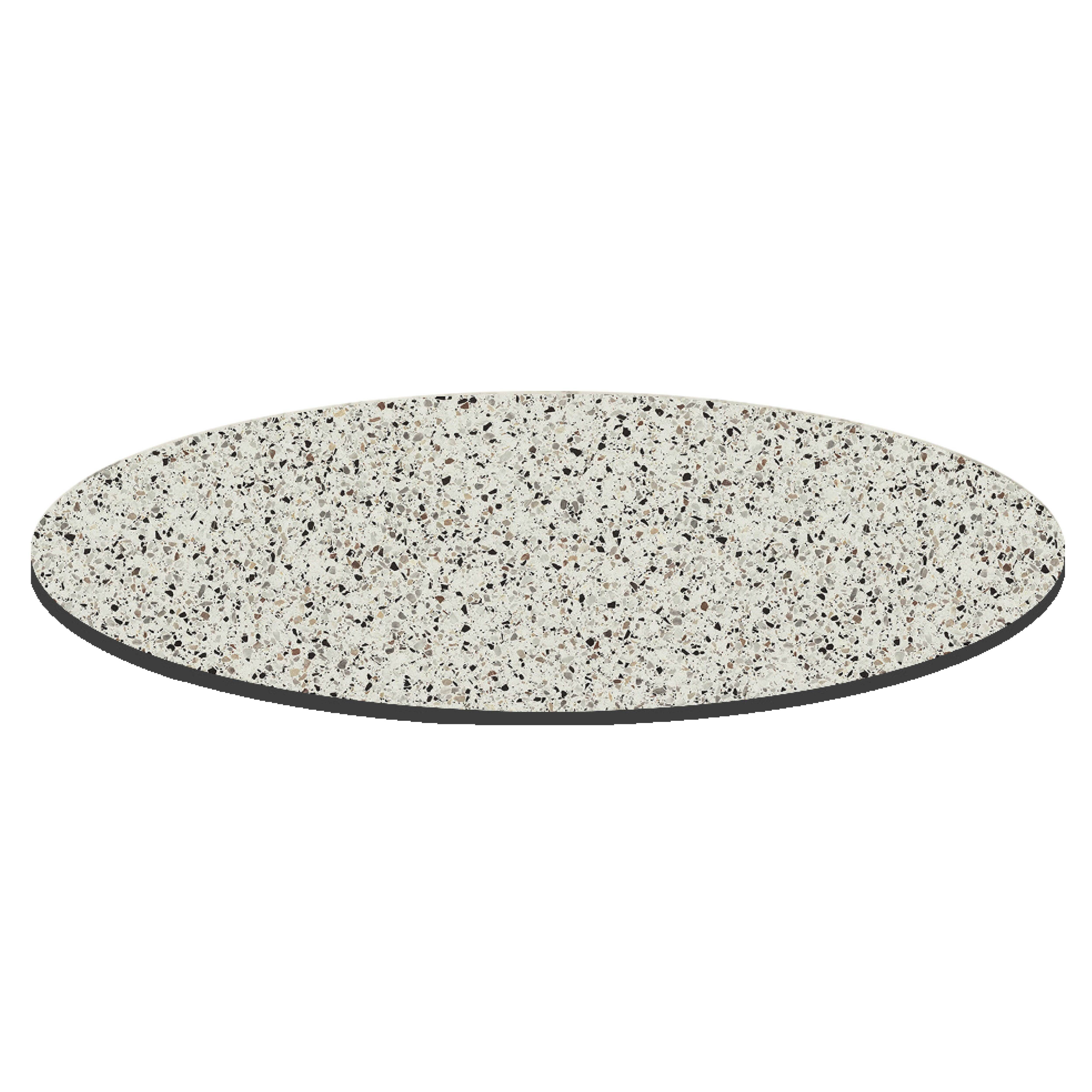 Oviala - Table de jardin ronde 60 cm inclinable aluminium et HPL terrazzo Opera - Oviala - Image 4
