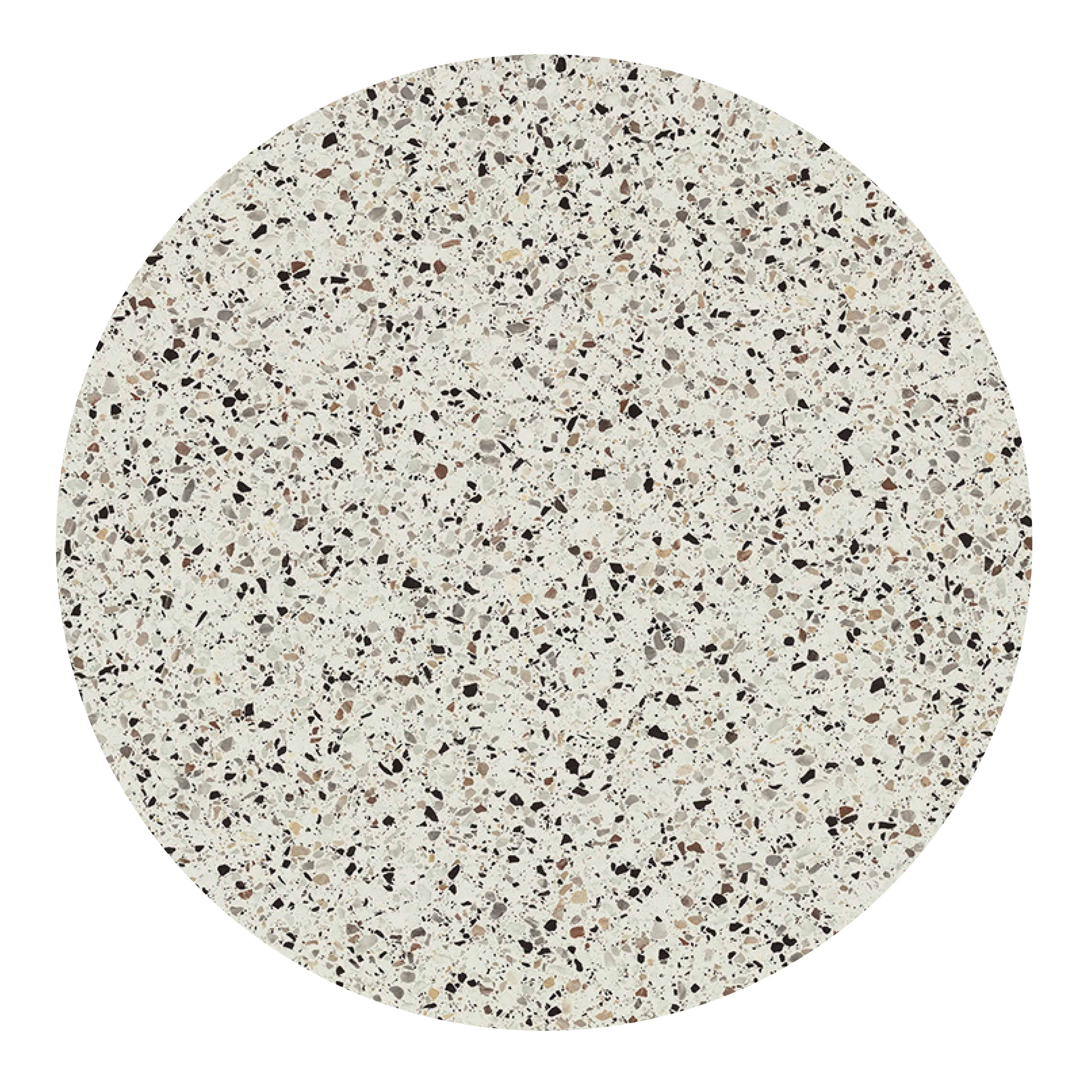 Oviala - Table de jardin ronde 60 cm inclinable aluminium et HPL terrazzo Opera - Oviala - Image 5