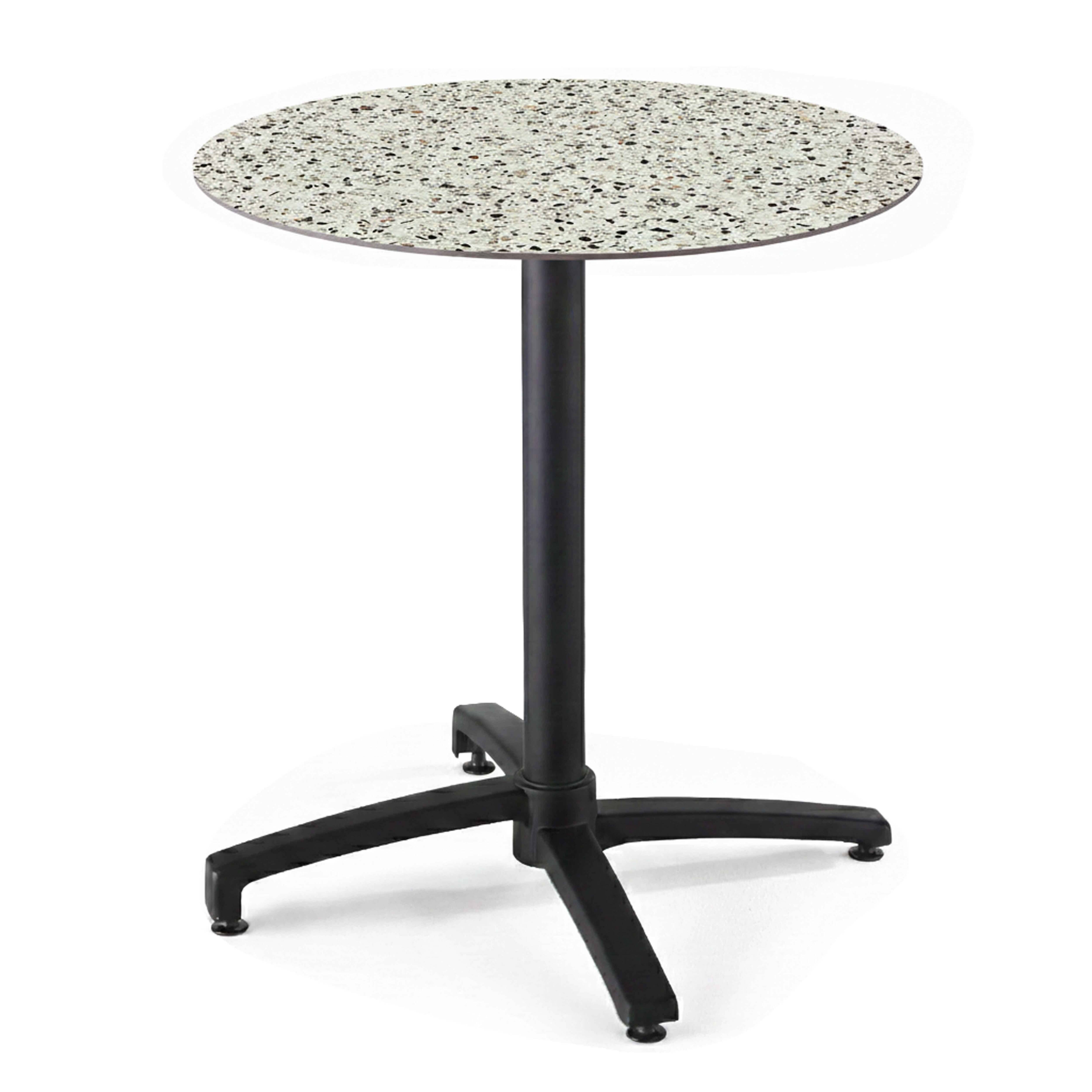 Oviala - Table de jardin ronde 60 cm inclinable aluminium et HPL terrazzo Opera - Oviala - Image 1