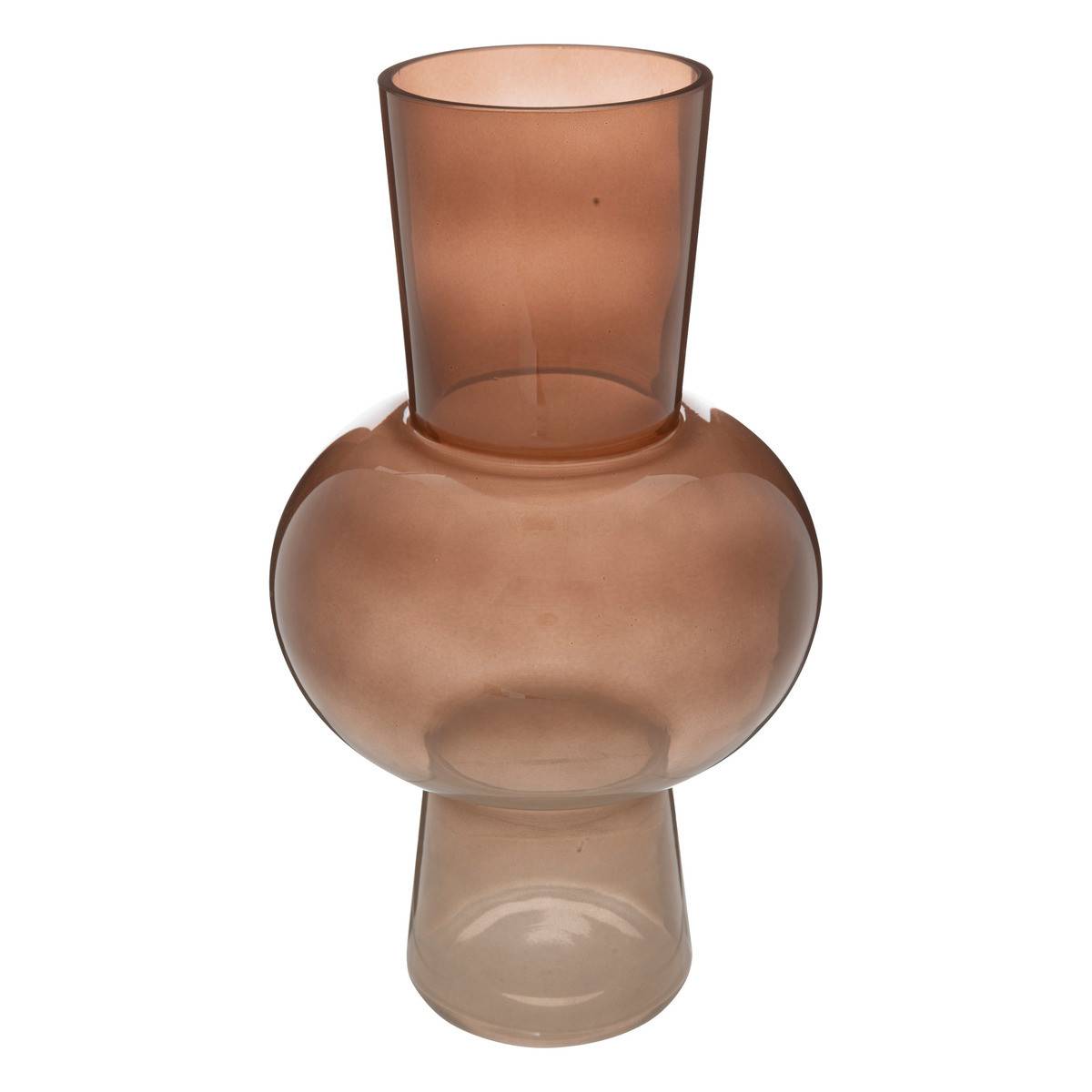 Vase boule et conique en verre Ambre H 40 cm - Imagen 1