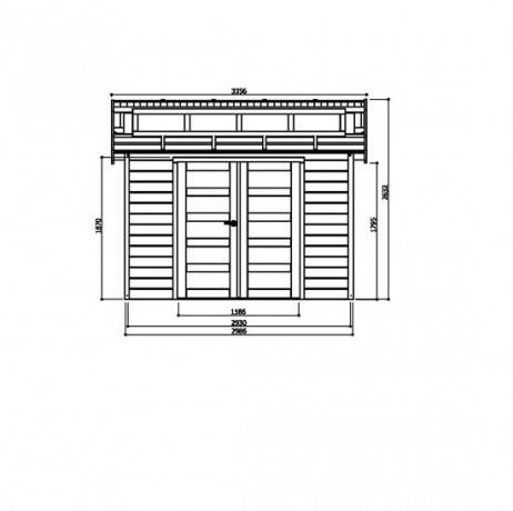 Abri de jardin MILANO en bois 8,58 m², Plancher Oui - Imagen 2