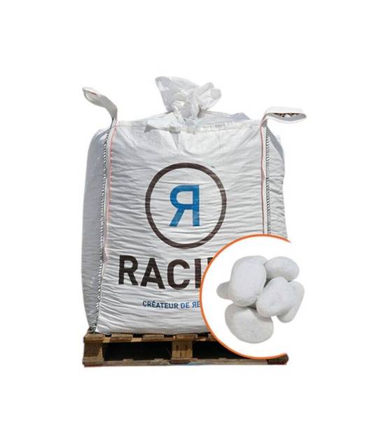 Paillage marbre blanc à éclat décoratif 1000kg RACINE F-PAI006 - Image 1