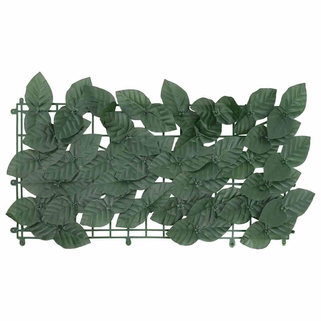 Écran de balcon avec feuilles vert foncé 600 x 150 cm - PANGIVO - Image 2