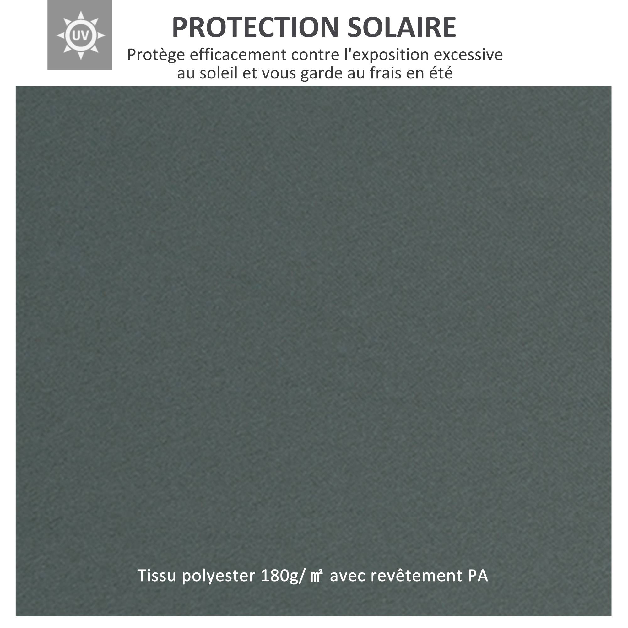 ComfortXL - Toile De Rechange Polyester Tonnelle Jardin Toit Aéré Anti-UV 3x4m Gris - ComfortXL Outdoor Living - Image 7