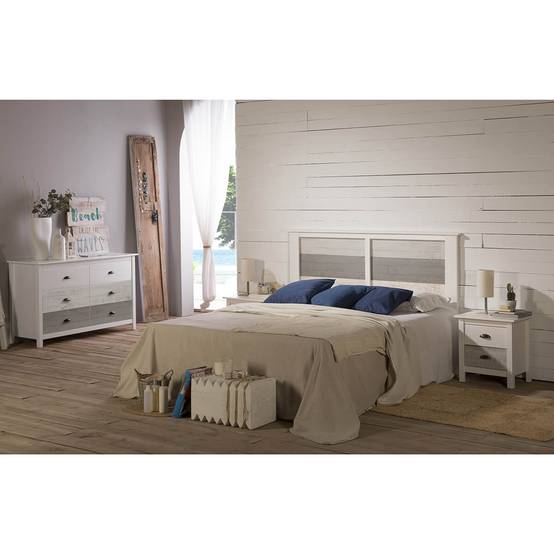 Commode 6 Tiroirs Bois Aspect Vieilli - ROSALIA - Image 4