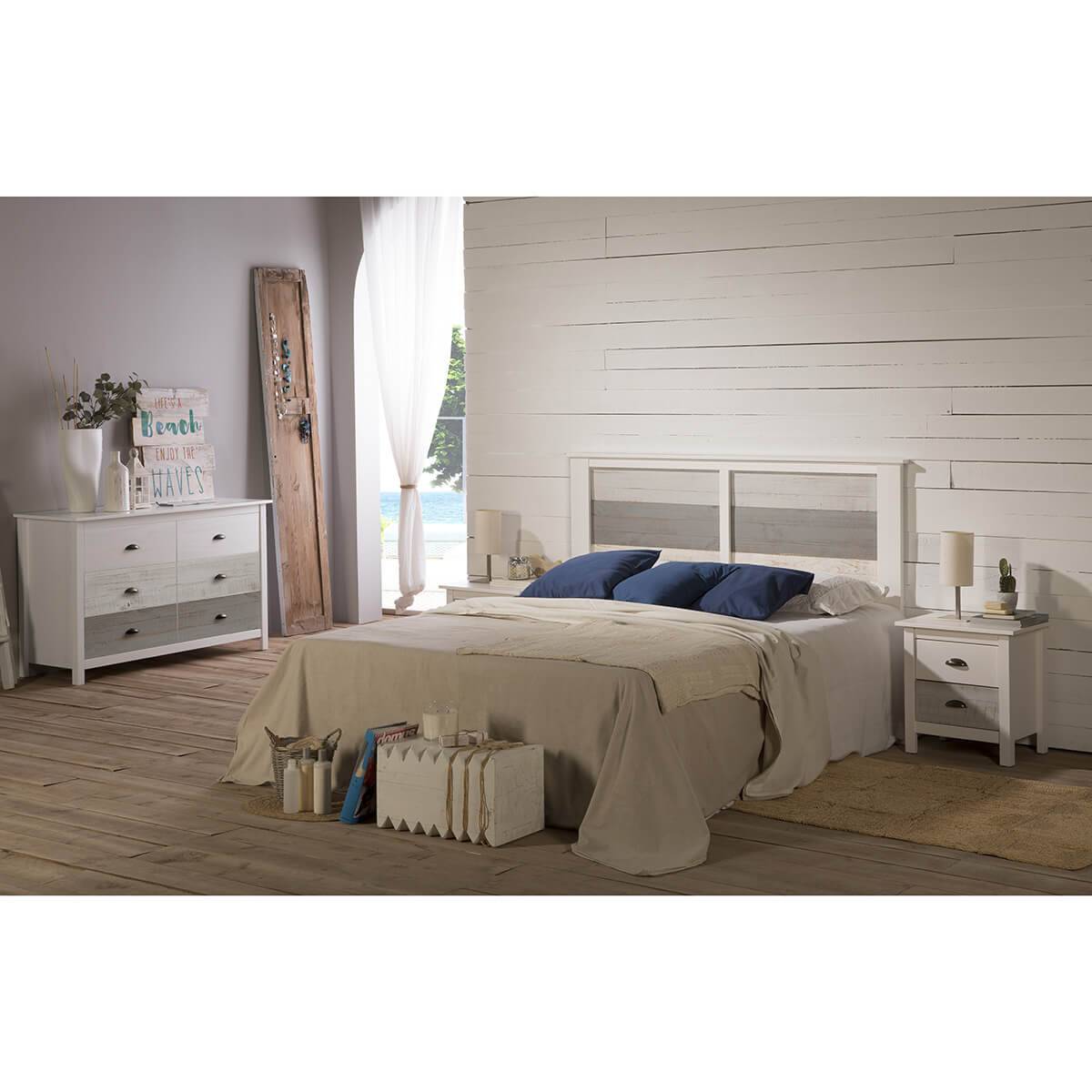 Commode 6 Tiroirs Bois Aspect Vieilli - ROSALIA - Image 4