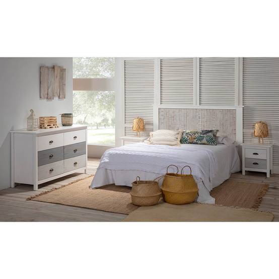Commode 6 Tiroirs Bois Aspect Vieilli - ROSALIA - Image 9