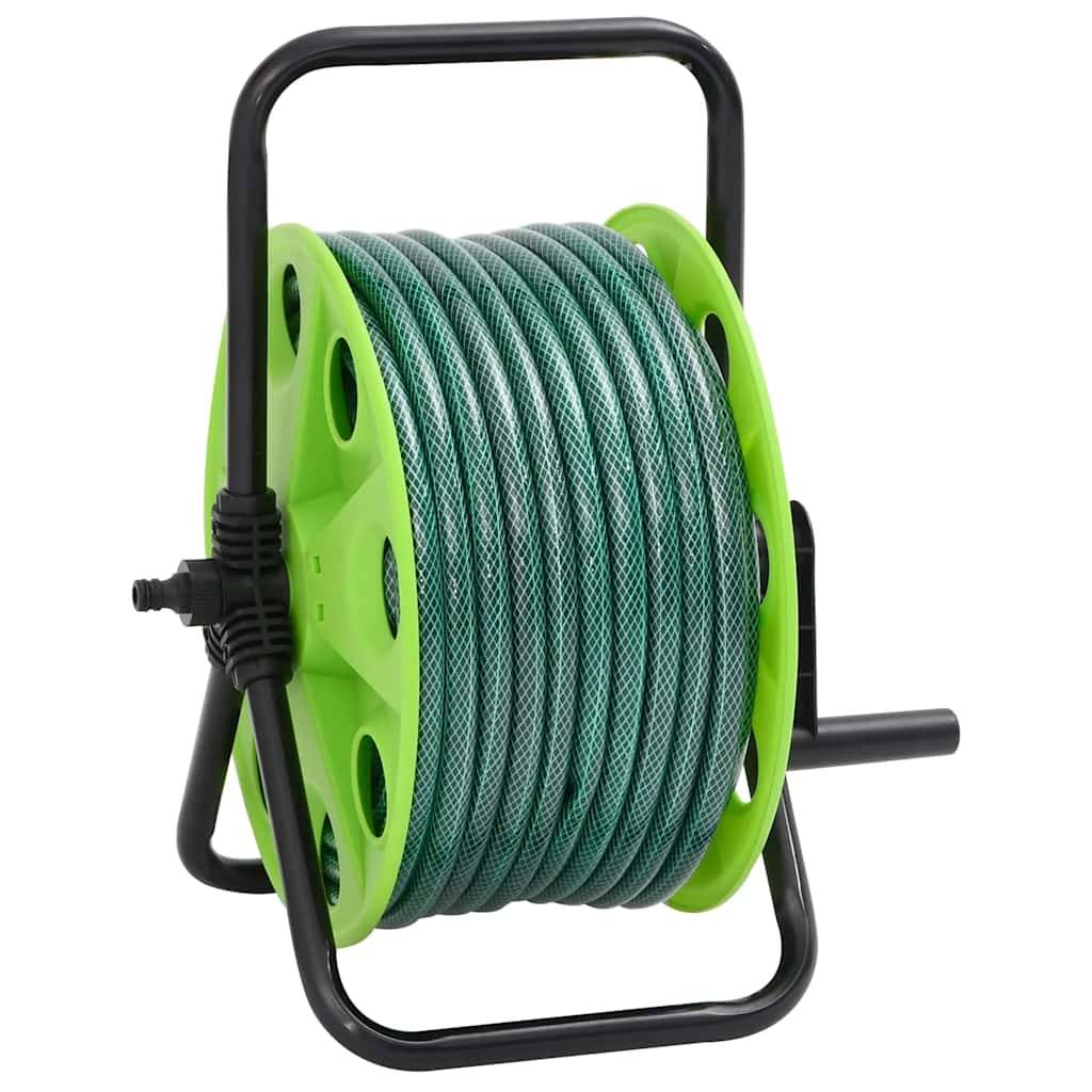 PANGIVO - Enrouleur de tuyau acier galvanisé et plastique vert 40.5 x 34.5 x 47 cm - PANGIVO - Image 1