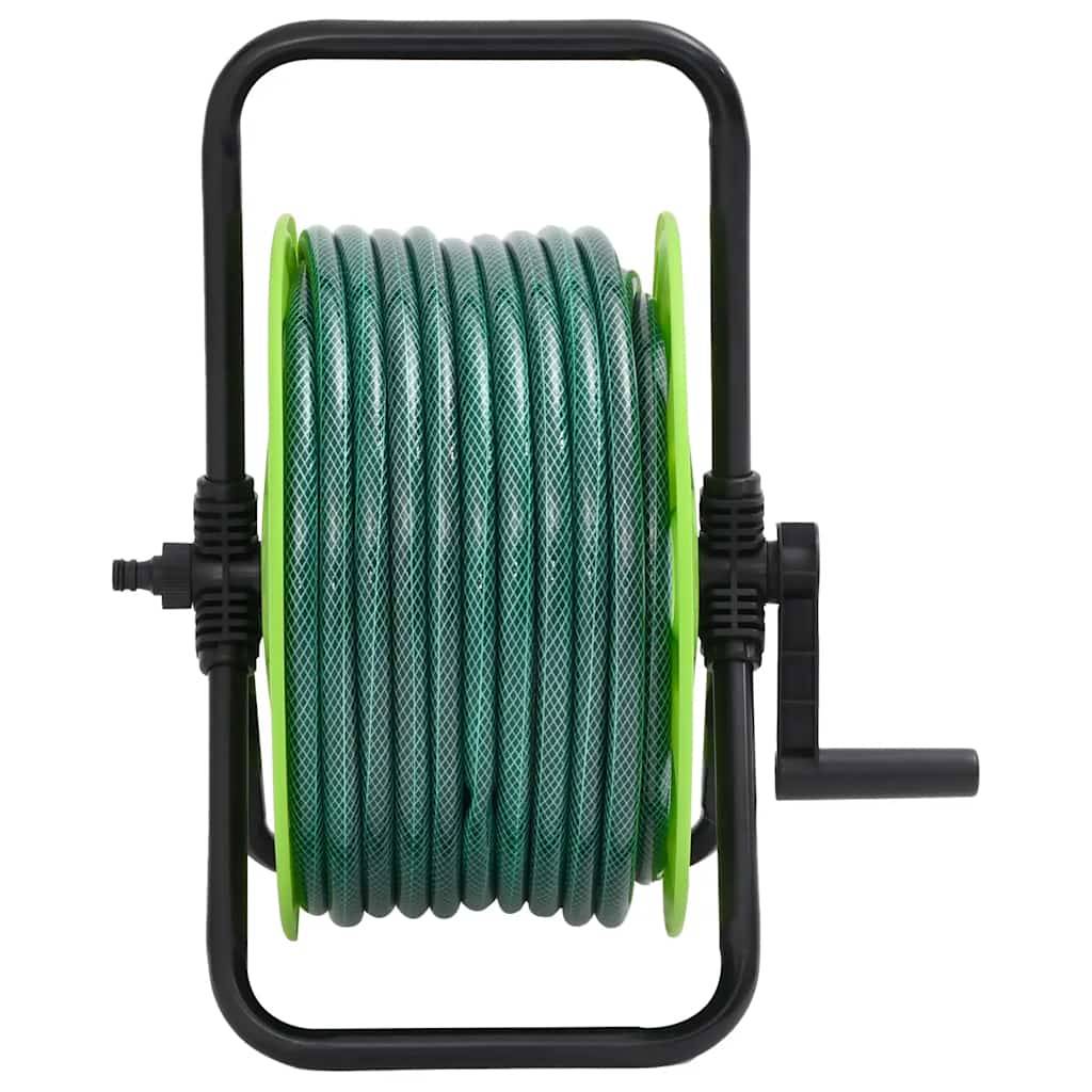 PANGIVO - Enrouleur de tuyau acier galvanisé et plastique vert 40.5 x 34.5 x 47 cm - PANGIVO - Image 2