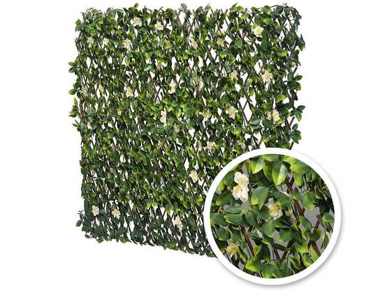 Jardideco - Treillis extensible Jasmin Fleuris 2 m (2 treillis de1 x 2 m) - Jardideco - Image 1