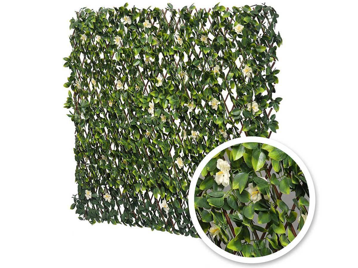 Jardideco - Treillis extensible Jasmin Fleuris 2 m (2 treillis de1 x 2 m) - Jardideco - Image 1