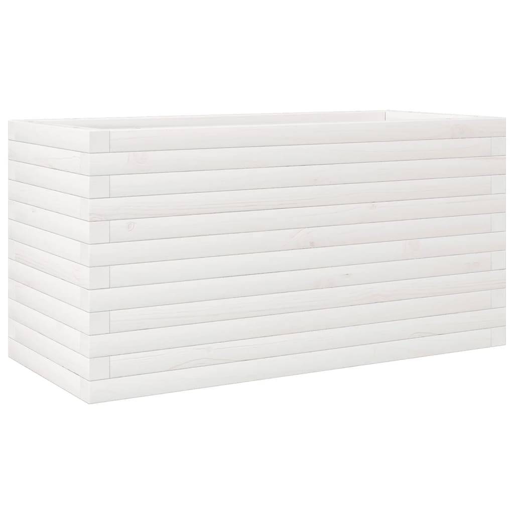 Maison Chic - Jardinière, Bac à fleurs, Pot de fleurs blanc 90x40x45,5 cm bois de pin massif - Imagen 7