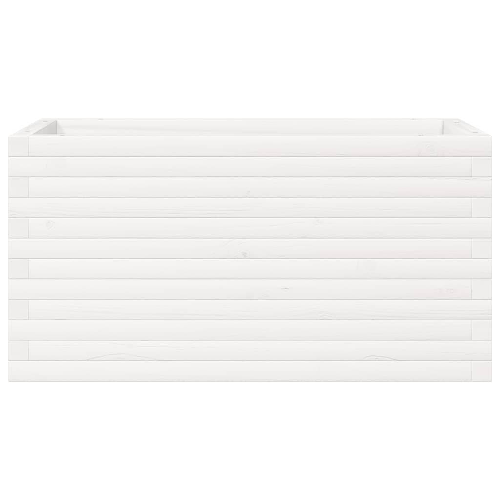 Maison Chic - Jardinière, Bac à fleurs, Pot de fleurs blanc 90x40x45,5 cm bois de pin massif - Imagen 5