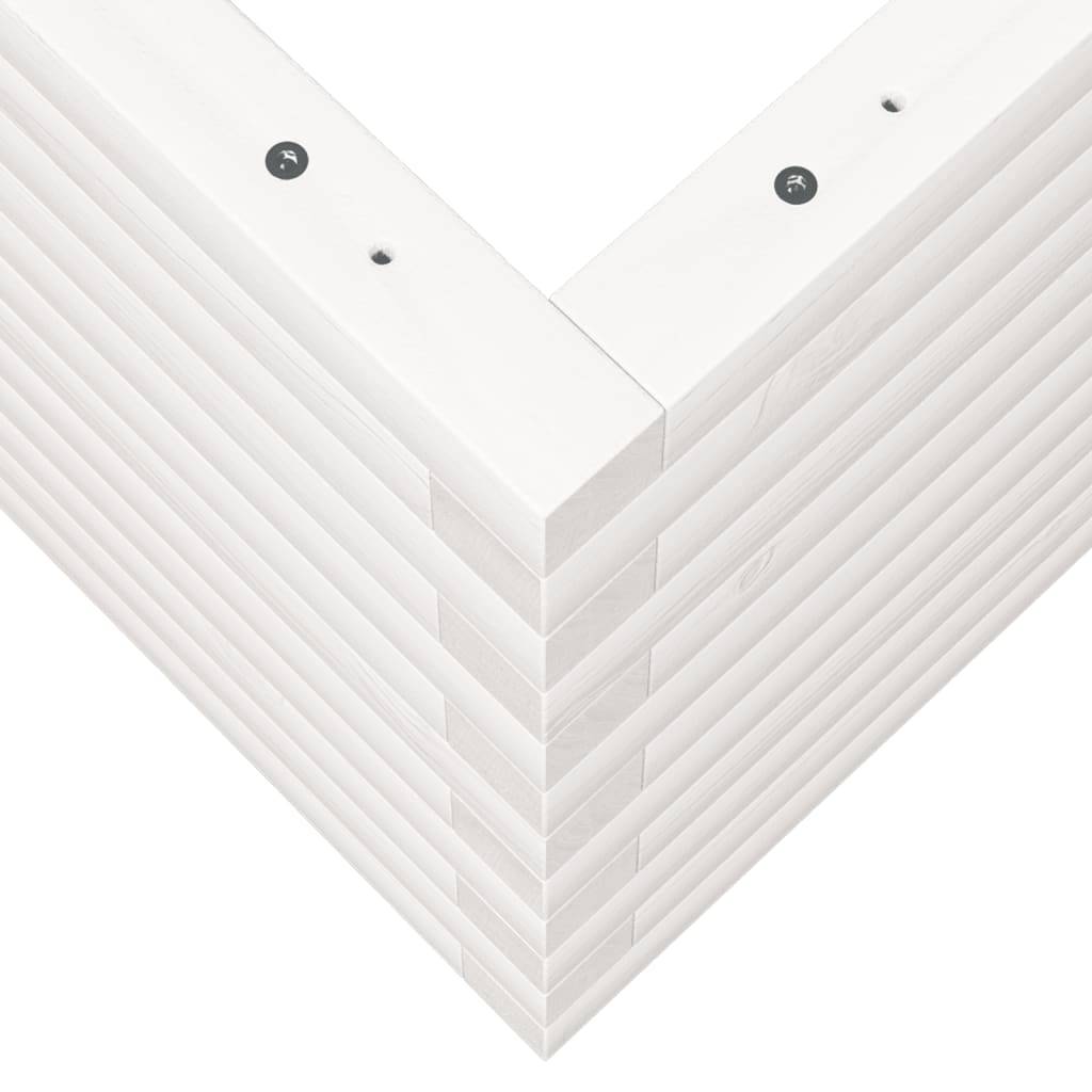 Maison Chic - Jardinière, Bac à fleurs, Pot de fleurs blanc 90x40x45,5 cm bois de pin massif - Imagen 8