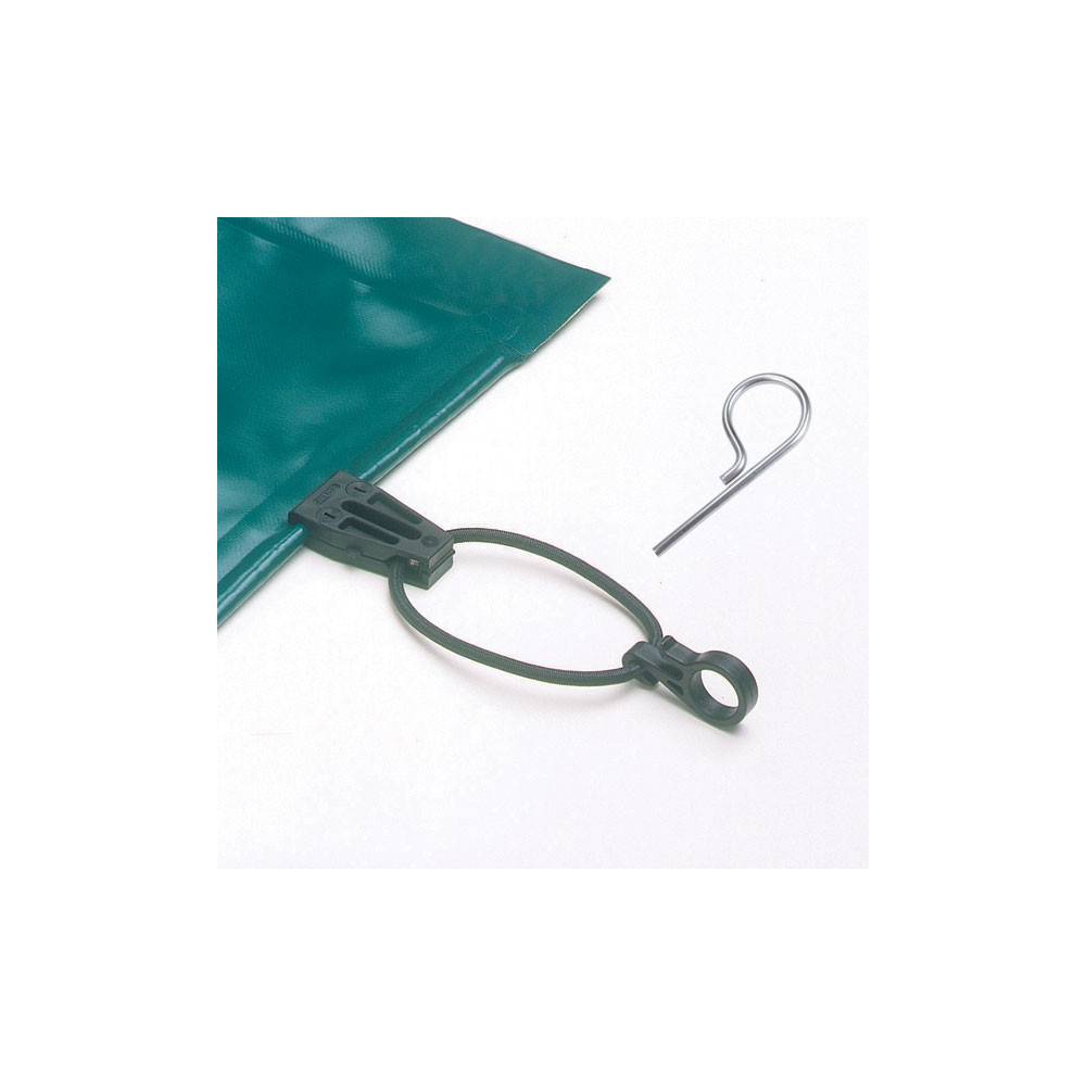 Une pince Fix Kit noire pour bâche de piscine. - Imagen 3