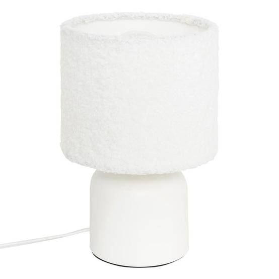 Lampe à Poser Bouclette "Bona" 22cm Blanc - Image 1