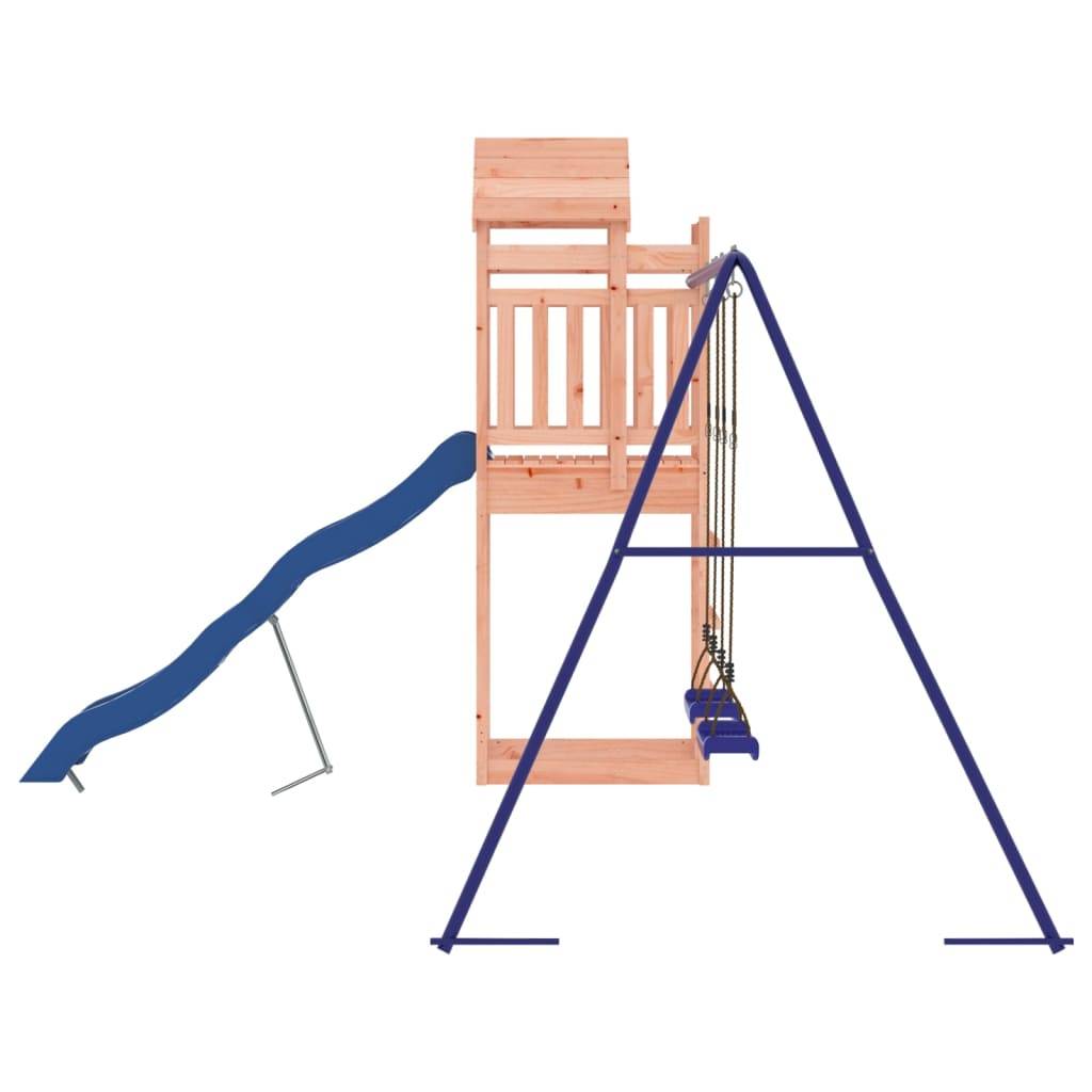 Helloshop26 - Aire de jeux d'extérieur balançoires toboggan portiques robuste jeux jardin 320 x 349 x 238 cm bois massif de douglas - Imagen 4