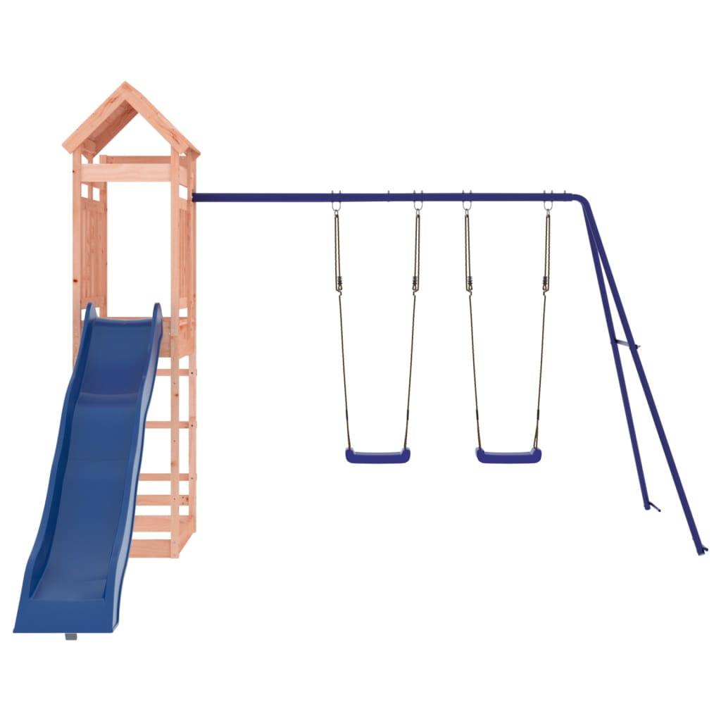 Helloshop26 - Aire de jeux d'extérieur balançoires toboggan portiques robuste jeux jardin 320 x 349 x 238 cm bois massif de douglas - Imagen 2