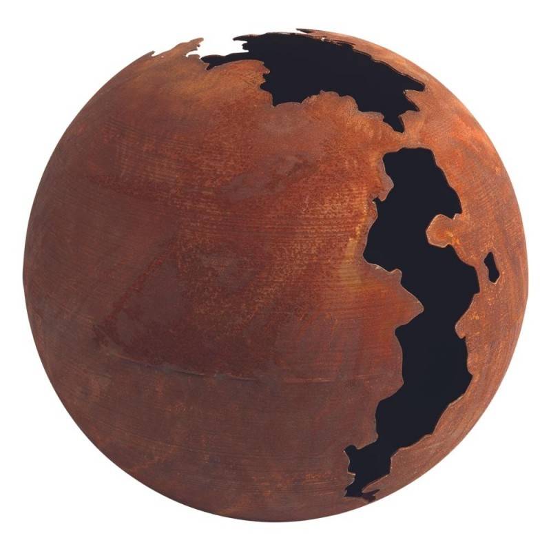 Jardinex - Boule déco jardin métal craquelée - Rouille 40 cm - Jardinex - Imagen 1