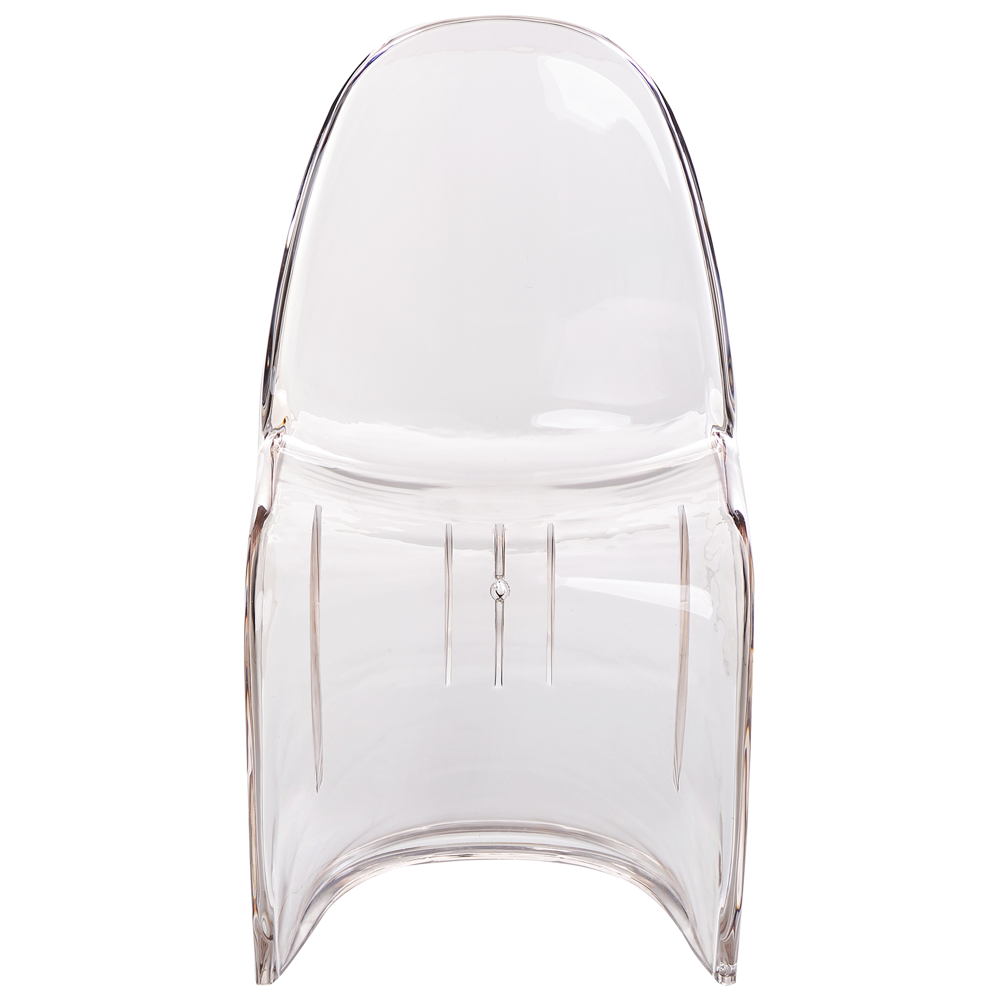 Lot de 4 Chaises à Manger Transparents en Plastique Empilables pour Intérieur et Extérieur sans Accoudoirs - Image 5