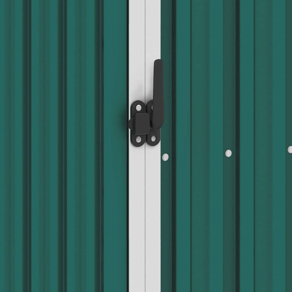 Helloshop26 - Abri de jardin cabane cabanon maison de stockage remise extérieur hangar outils robuste 87 x 98 x 159 cm acier galvanisé vert - Imagen 5