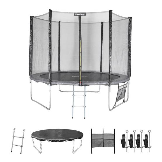 sweeek - Trampoline 305cm - Mars XXL Gris - avec filet de protection. échelle. bâche. filet pour chaussures. kit d'ancrage. trampoline de jardin 305 | sweeek - Image 2
