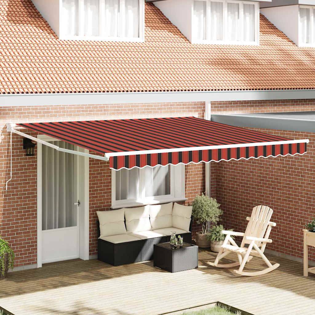 Maison Chic - Store banne | Auvent Rouge et Noir 350 x 250 x 165 cm Polyester Maison Chic - Image 2