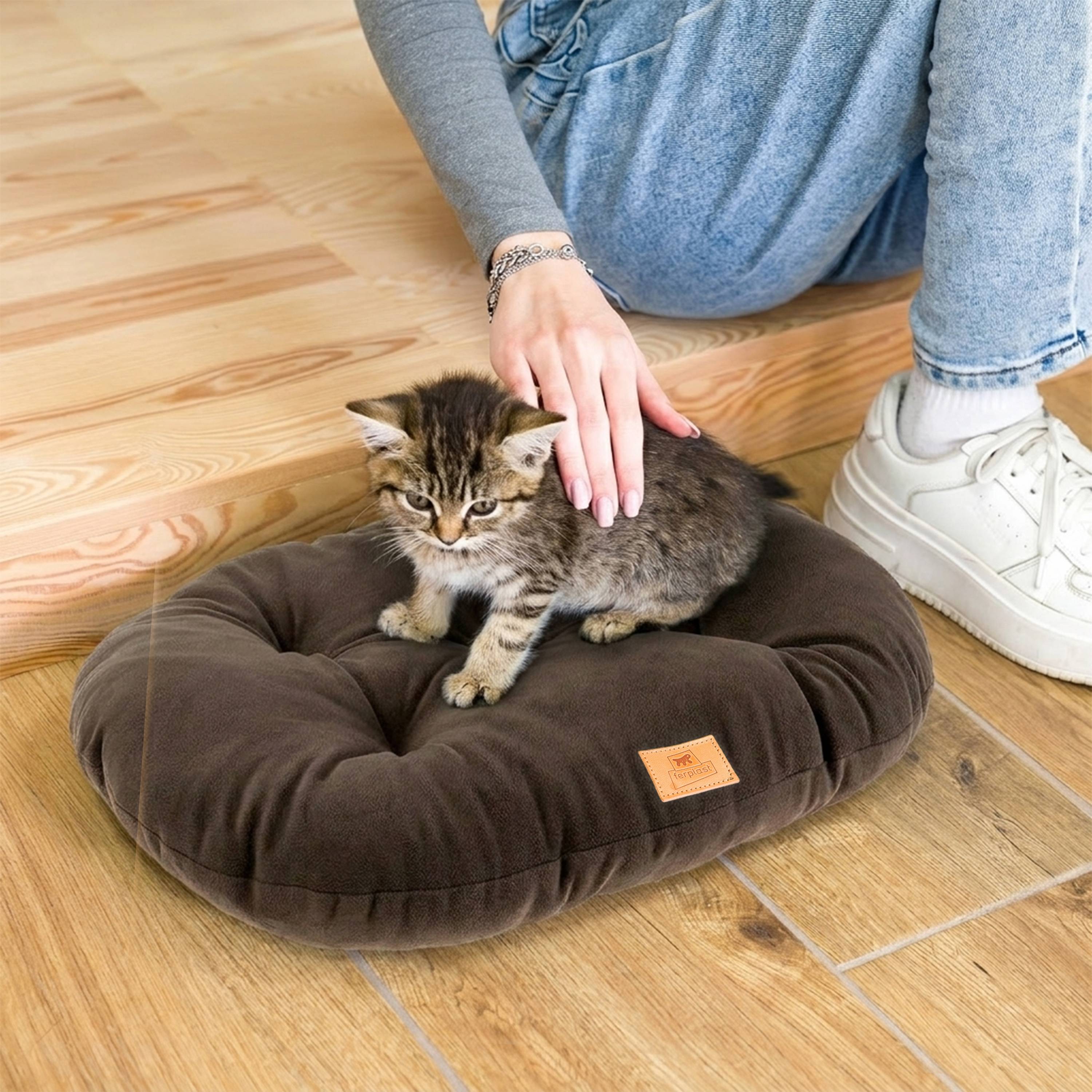 Ferplast - Ferplast Coussin Chien, Tapis Chien RELAX 45/2 MICROFLEECE, Coussin Chat, Lit pour Chiens Chats, Matelas Animaux, Coussin pour Panier Chien et Chat, - Imagen 4