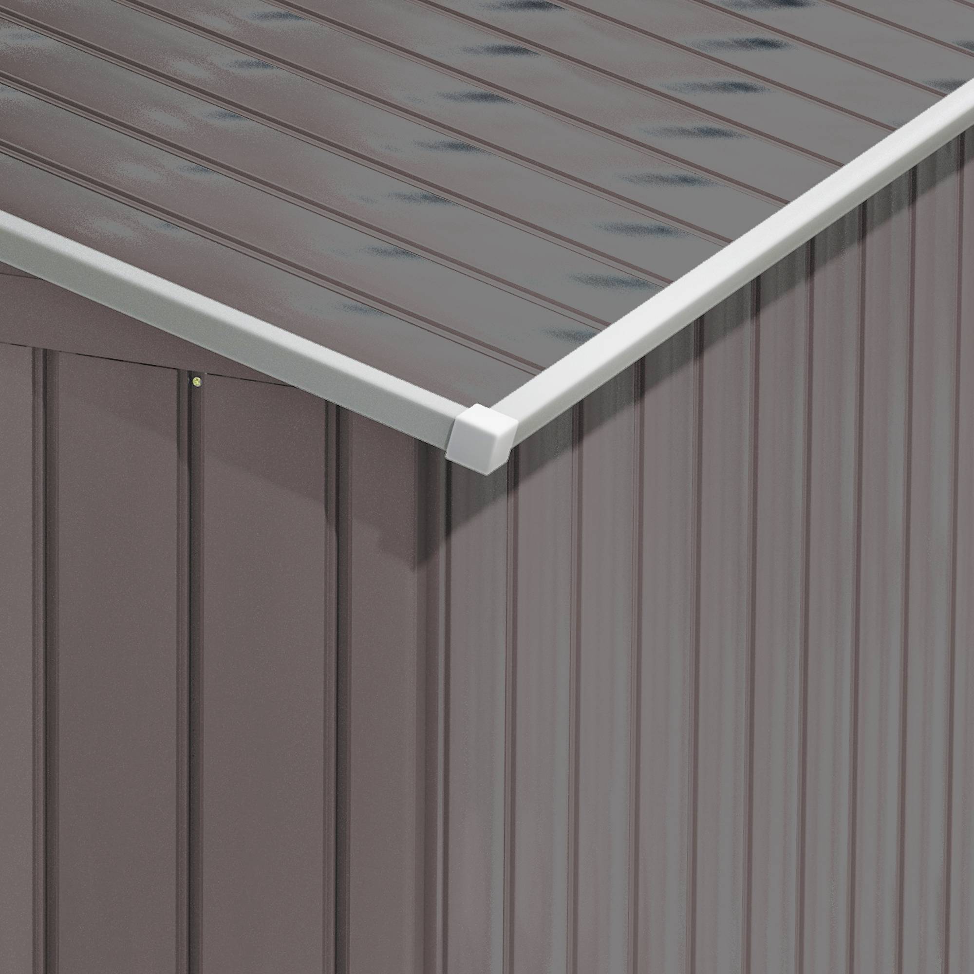 ComfortXL - Abri de jardin en acier pour extérieur rangement outils 213x130x185cm Gris - ComfortXL Outdoor Living - Image 7