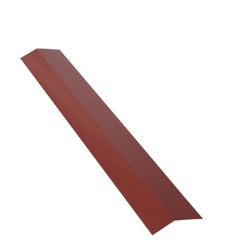 Bris de gouttière 1 m pour plaque nervurée acier laqué - Coloris - Rouge 8012, Longueur - 1 m