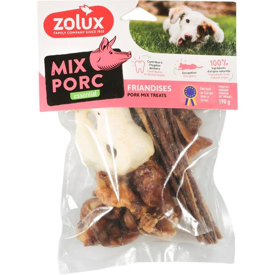 Zolux - Friandises naturelles mix au Porc 190 g pour chien - Image 1