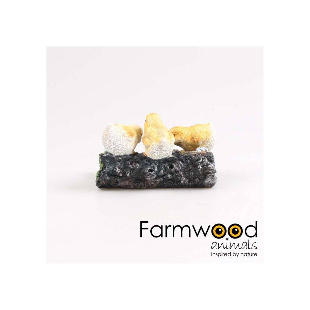 Farmwood Animals - Poussins sur branche en résine 22.5 x 15 x 11 cm - Imagen 4