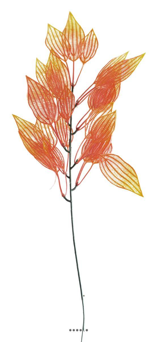 Artificielles - Branche de feuilles d'aponogeton factice H45cm plastique ext. Orange - couleur: Orange - Imagen 1