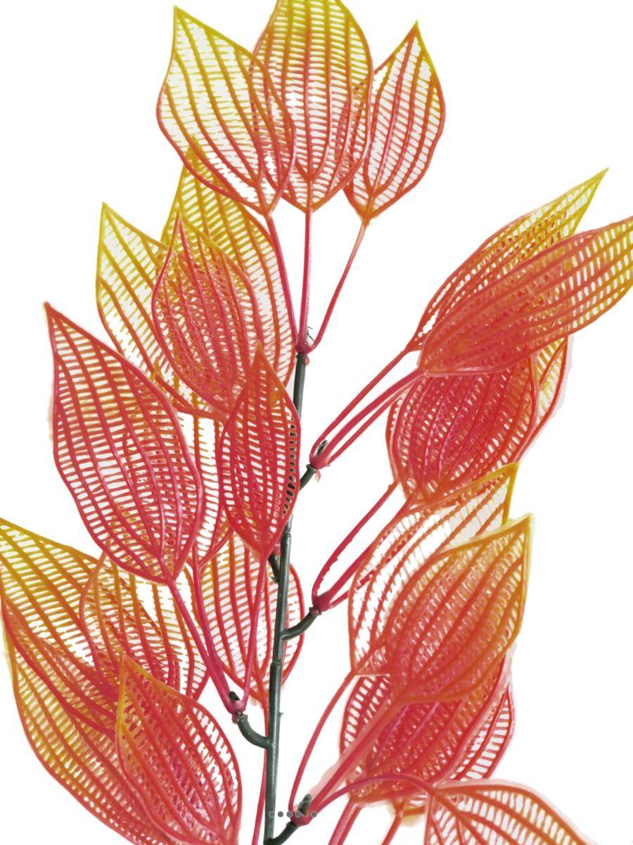 Artificielles - Branche de feuilles d'aponogeton factice H45cm plastique ext. Orange - couleur: Orange - Imagen 2