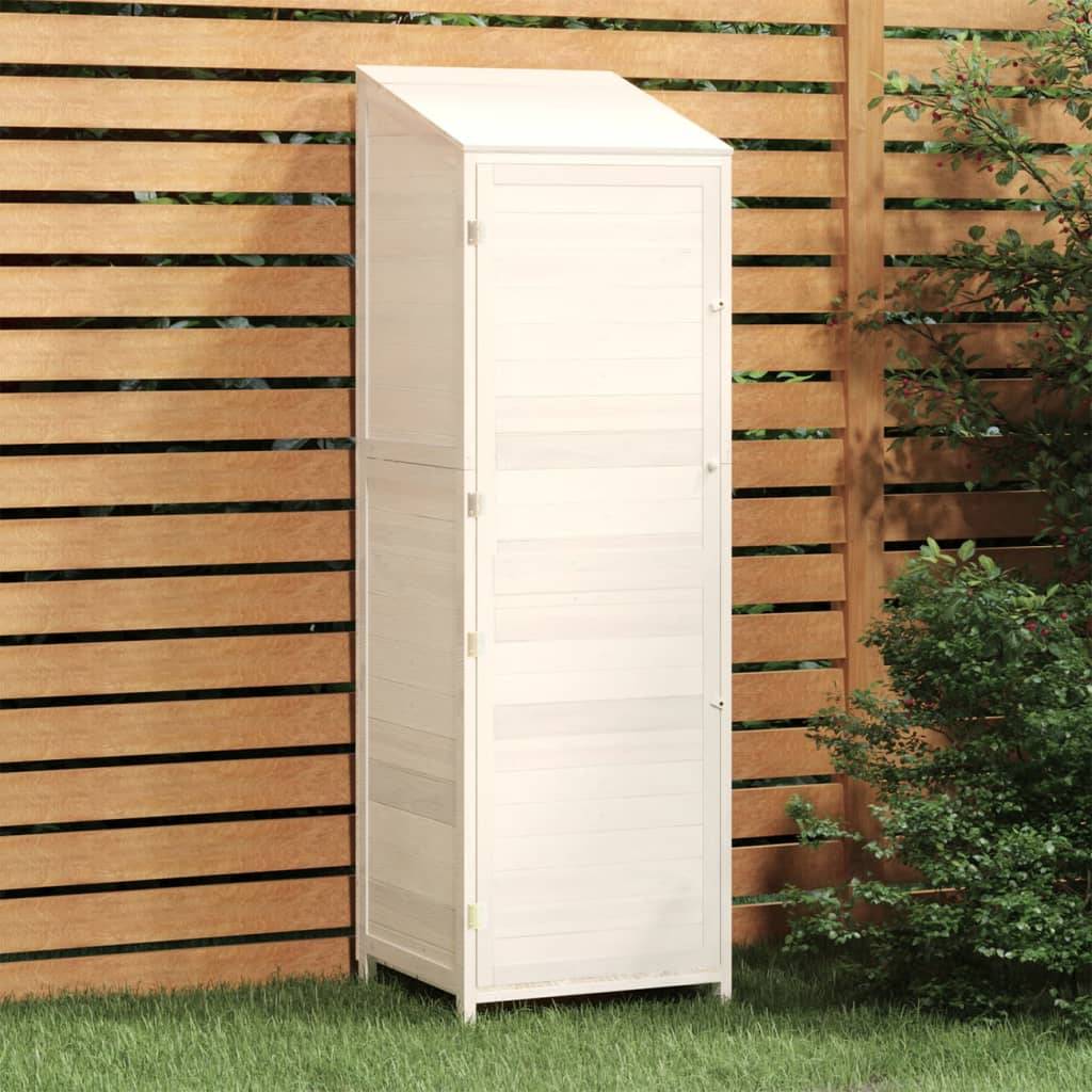 Vidaxl - Remise de jardin Blanc 55x52x174,5 cm Bois de sapin solide vidaXL 152187 - Image 1