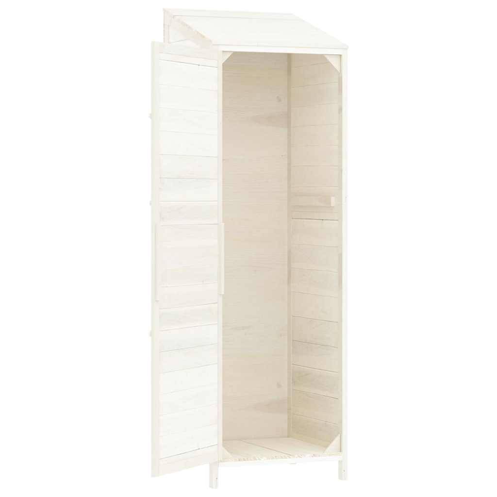 Vidaxl - Remise de jardin Blanc 55x52x174,5 cm Bois de sapin solide vidaXL 152187 - Image 10
