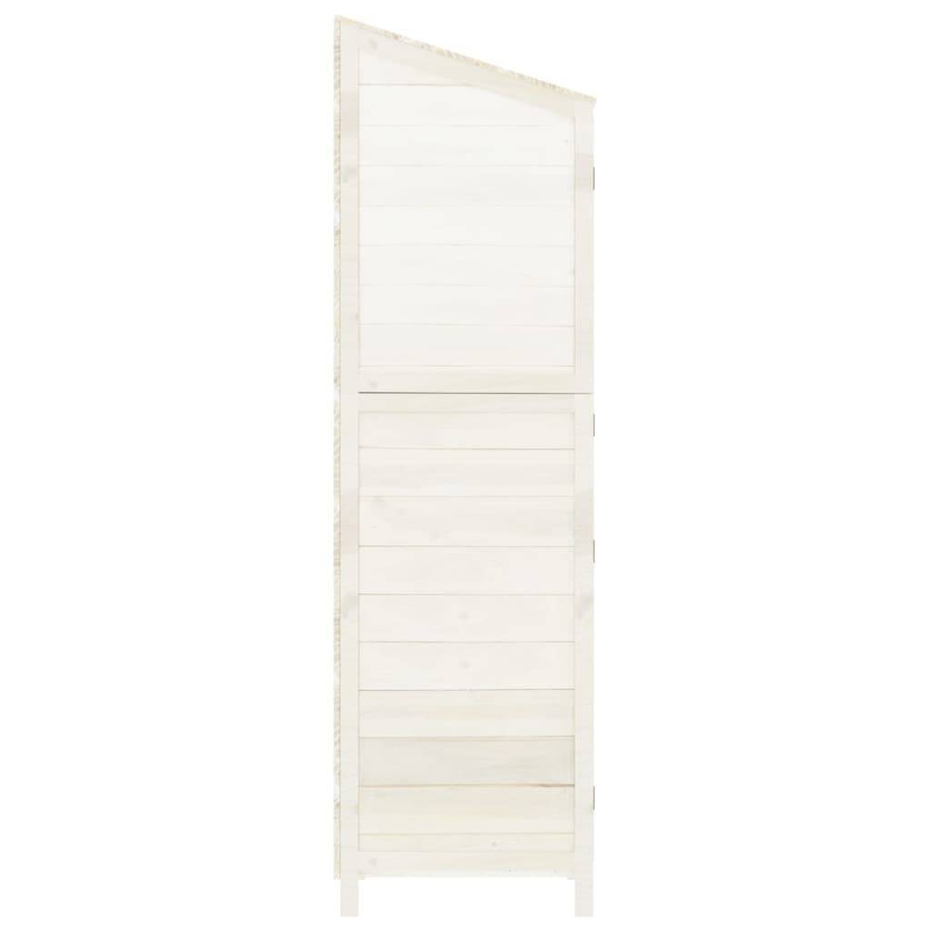 Vidaxl - Remise de jardin Blanc 55x52x174,5 cm Bois de sapin solide vidaXL 152187 - Image 6