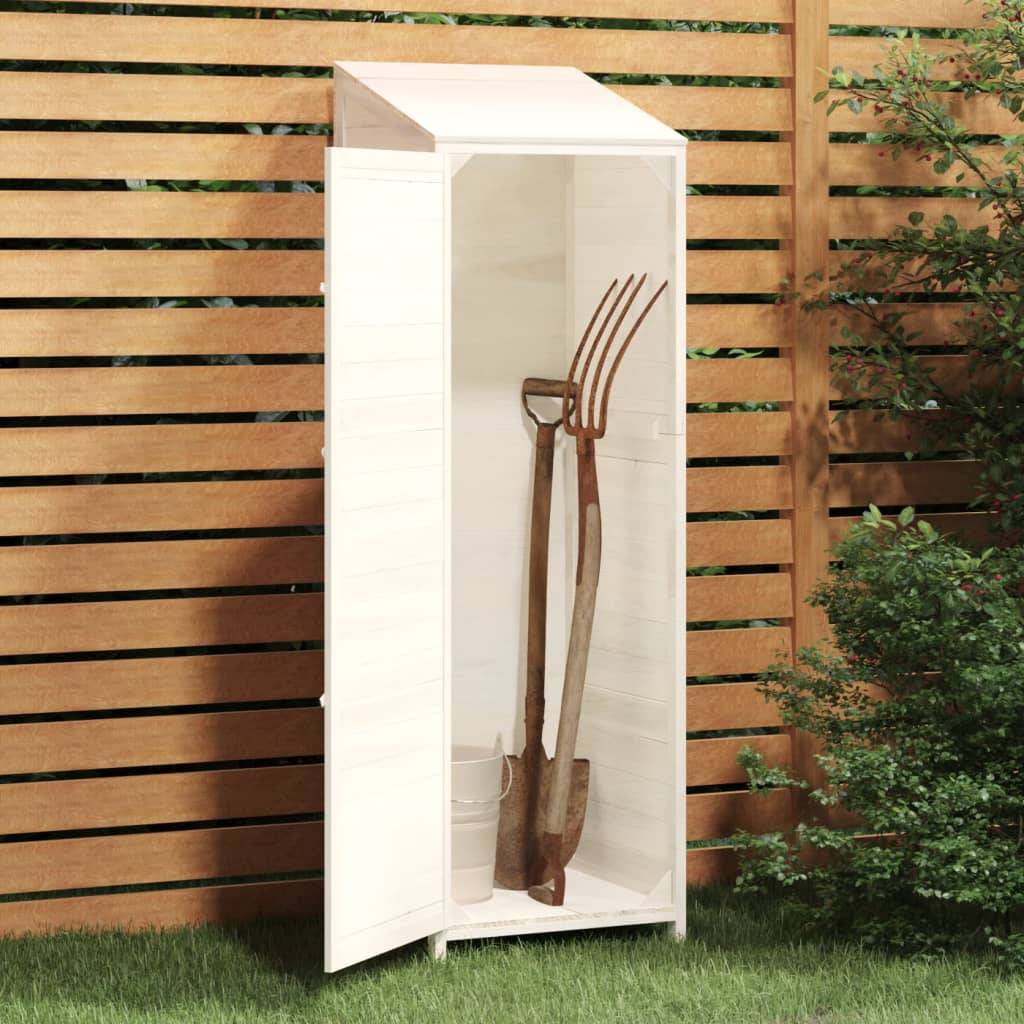Vidaxl - Remise de jardin Blanc 55x52x174,5 cm Bois de sapin solide vidaXL 152187 - Image 4