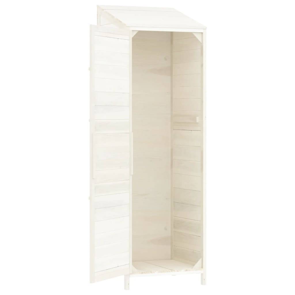 Vidaxl - Remise de jardin Blanc 55x52x174,5 cm Bois de sapin solide vidaXL 152187 - Image 8