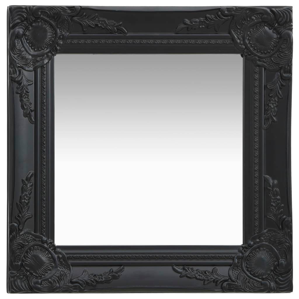 Maison Chic - Miroir mural - Miroir décoratif style baroque 40x40 cm noir - Image 2