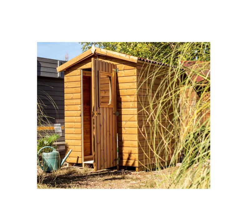 Habrita - Abri en panneaux de bois massif traité 19 mm - S.u. 2,25 m² - Toit double pente Habrita - Imagen 4