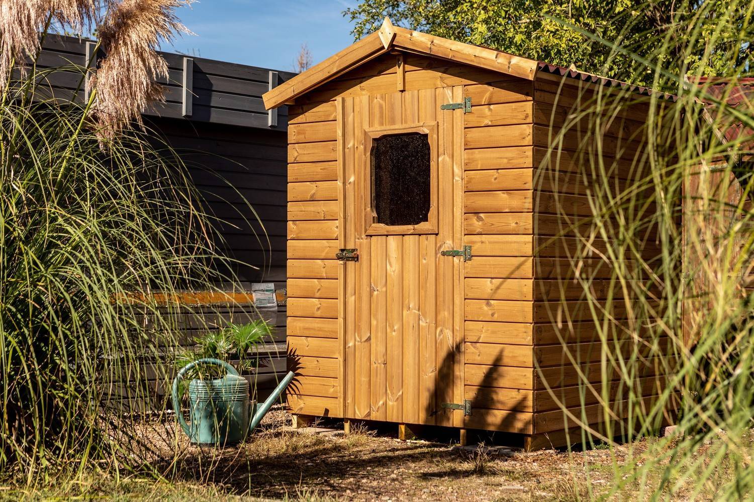 Habrita - Abri en panneaux de bois massif traité 19 mm - S.u. 2,25 m² - Toit double pente Habrita - Imagen 1