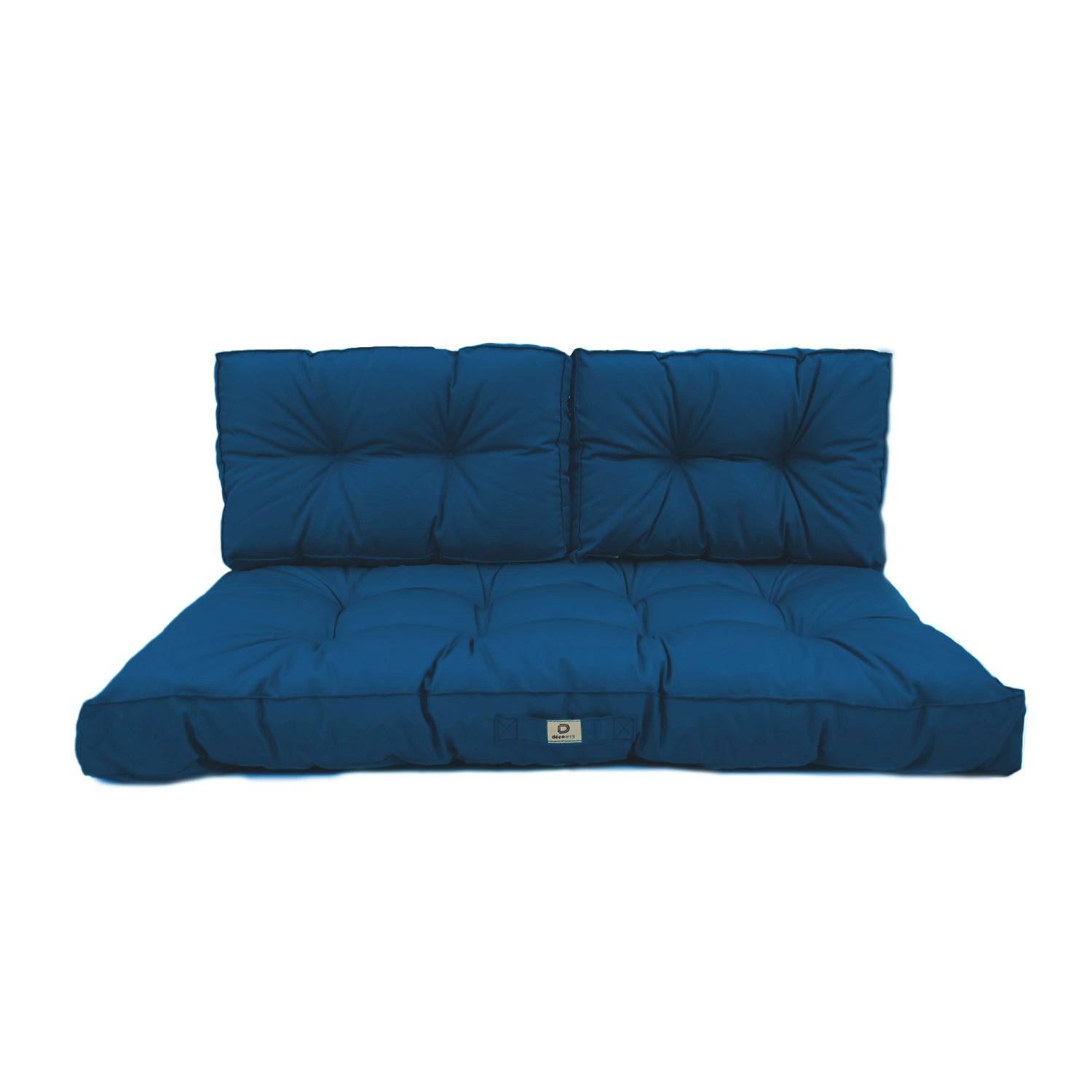 Coussins pour salon de jardin capitonné 120x60cm Bleu petrole - Déco arts - Image 6